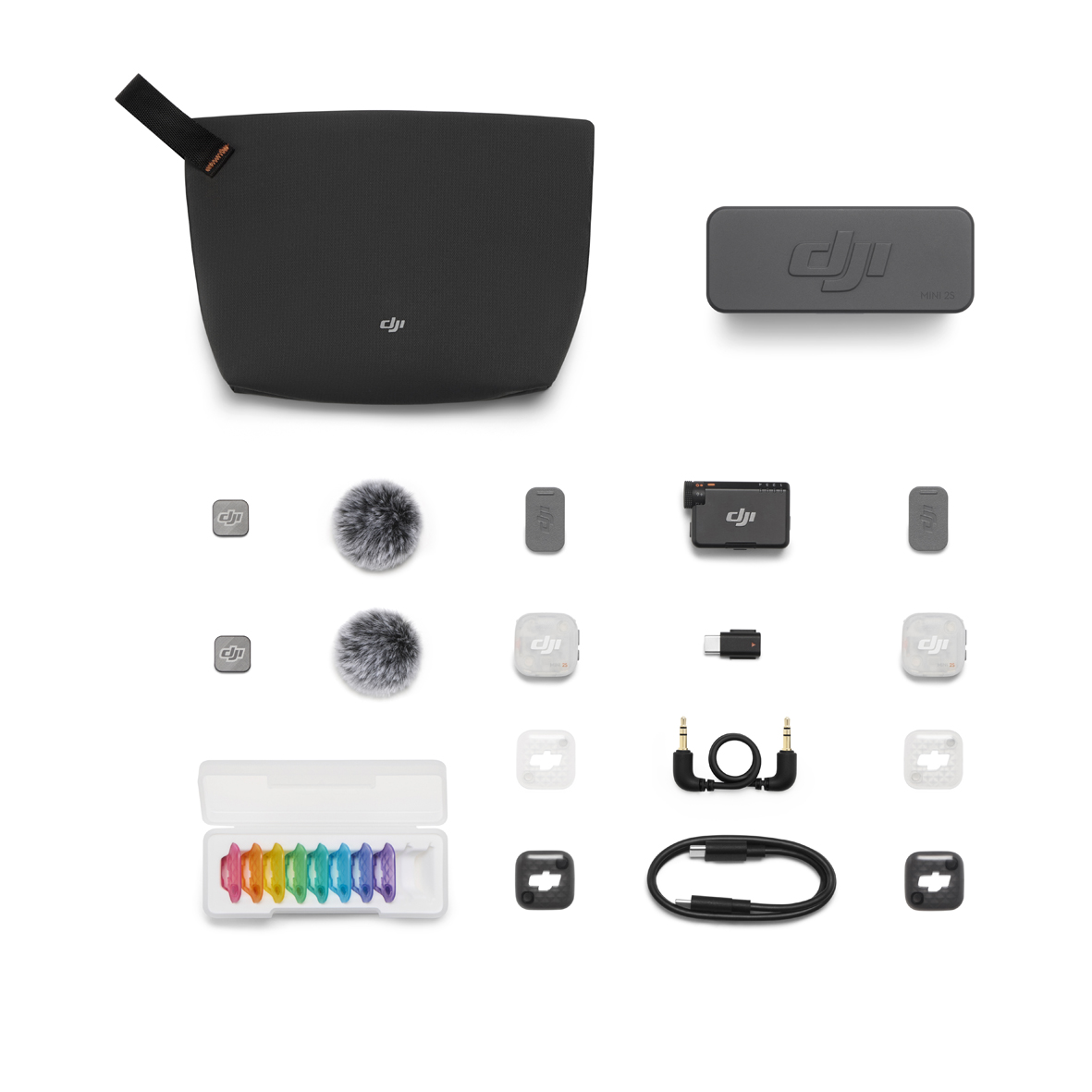 DJI MIC Mini 2S (2 TX + 1 RX+Charging Case), Empfänger, Sender, Ladeschale