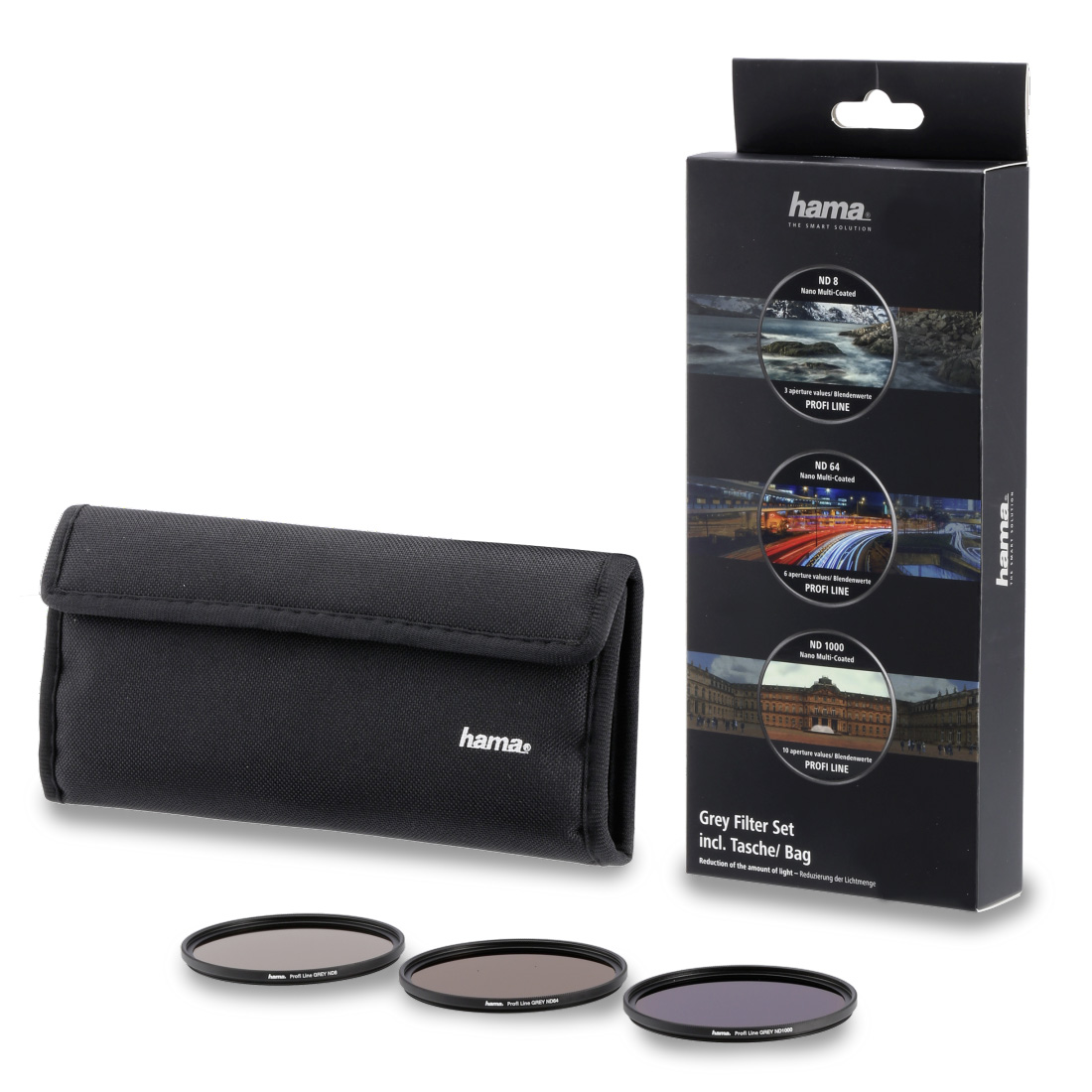Hama 58 mm Grau-Filter Set m. Tasche ND8 / ND64 / 4007249768995