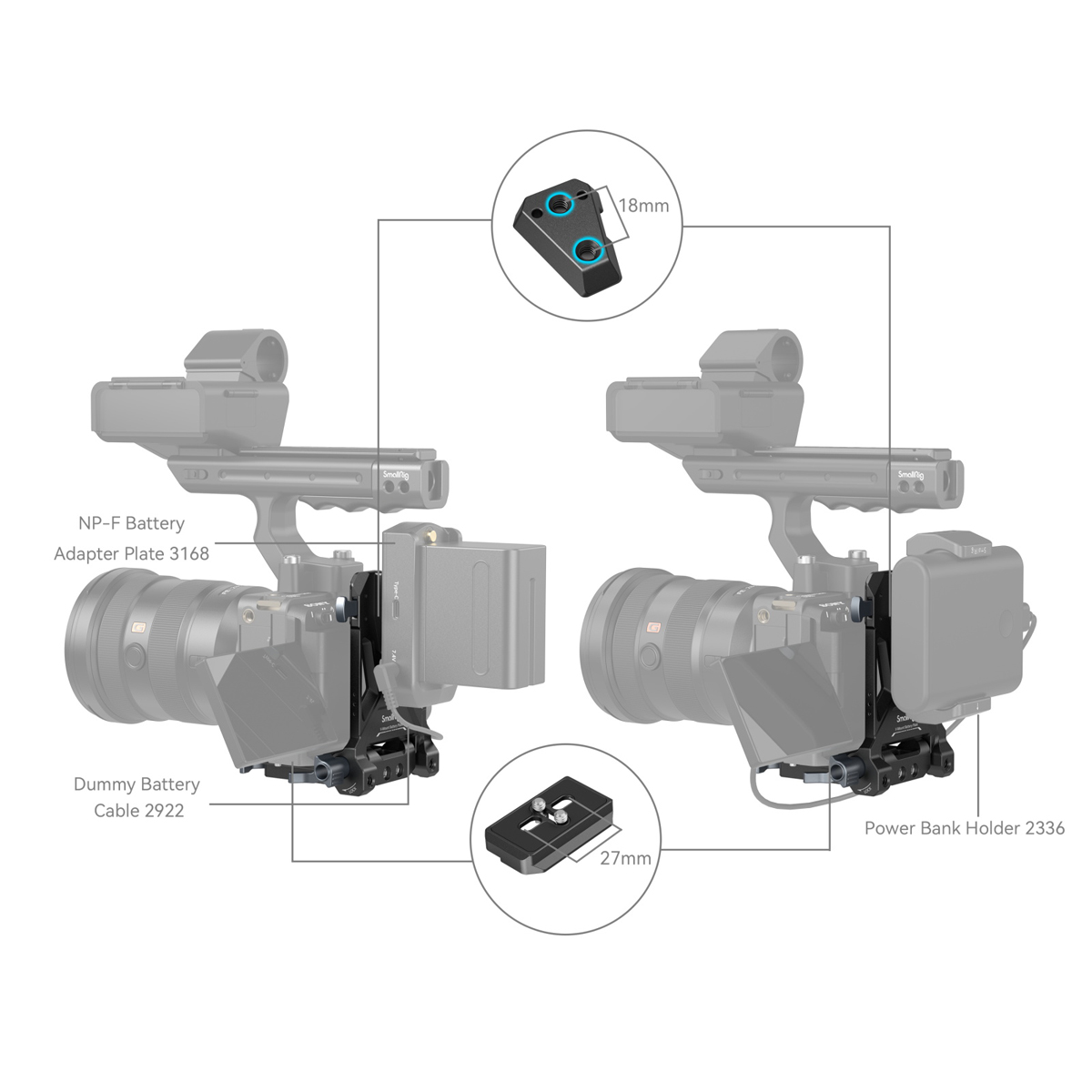 SmallRig 4064B Kompaktes V-Mount-Batterie Montages 6941590015132