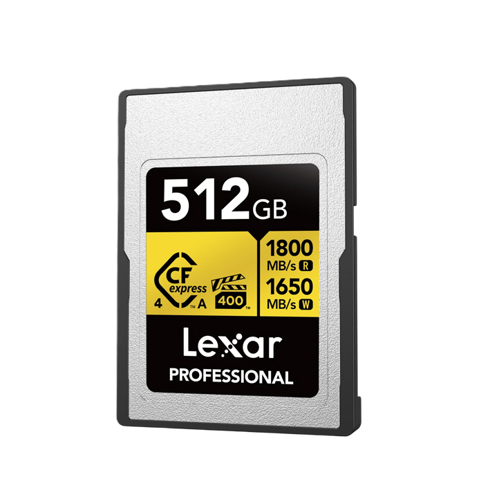 Lexar CFexpress PRO Type A Gold 512 GB 4.0 Series R1800/W1650MB/s - VPG400 Lexar CFexpress PRO Type A Gold 512 GB 4.0 Series R1800/W1650MB/s - VPG400