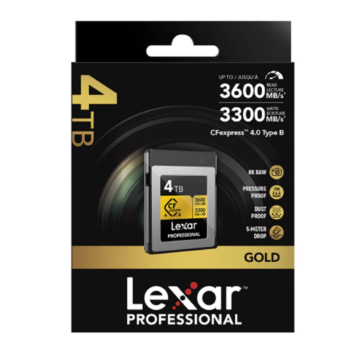 Lexar CFexpress 4 TB PRO Type B GOLD 4.0 Serie R3600/W3300 MB/s Lexar CFexpress 4 TB PRO Type B GOLD 4.0 Serie R3600/W3300 MB/s