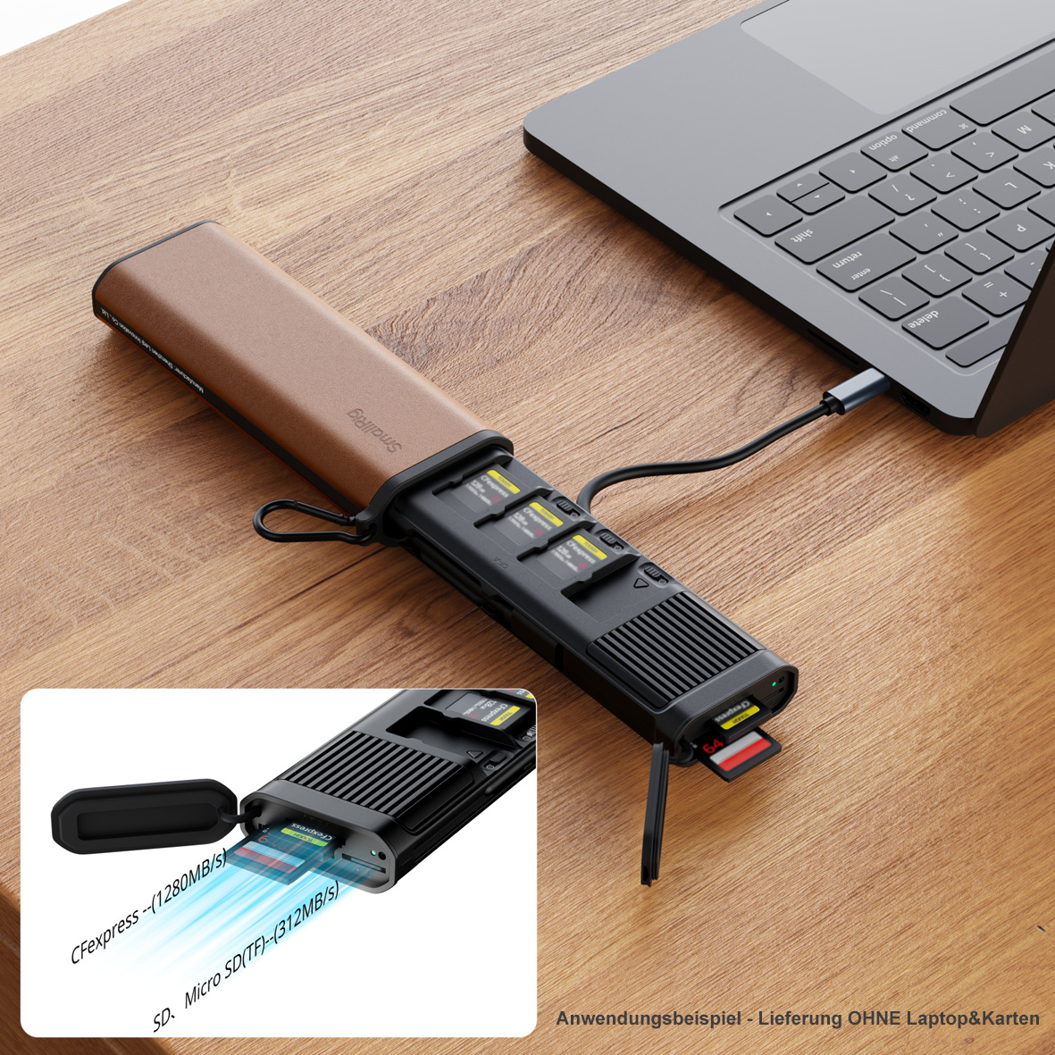 SmallRig 5361 Multifunct. Card Reader & Storage Case (CFexpress Type A)