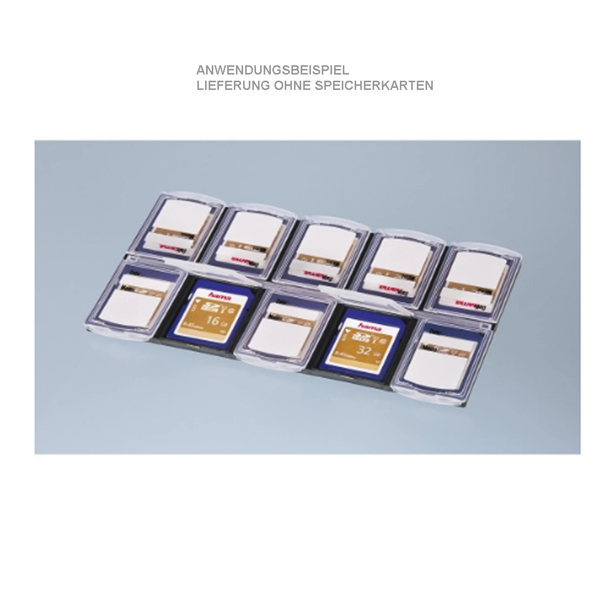 Speicherkarten-Box, Schwarz/Transparent 4007249959850