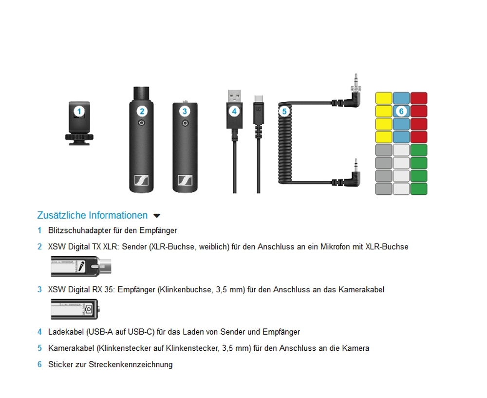 Sennheiser XSW-D portable Interview Set Aufsteckse 4044155240559