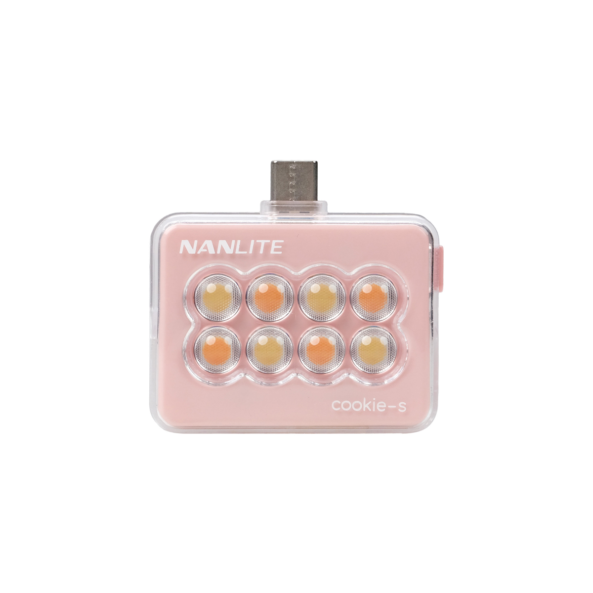 Nanlite Mini-Smartphone-Leuchte cookie-s rechteckig, coral pink