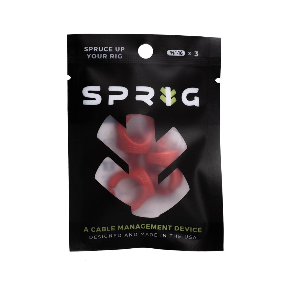 Sprig 3er Pack Red (3/8"-16) Kabel- Management 0850026670103