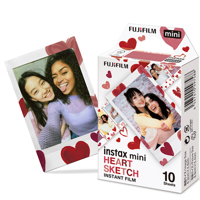 Fujifilm Instax Mini Heart Sketch WW1 Sofortbildfilm 4547410497588