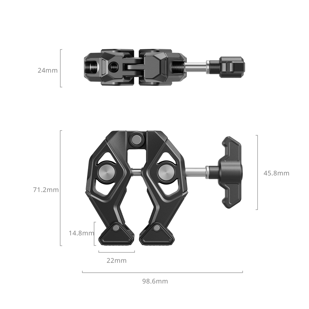 SmallRig 5319,50mm krabbenförmige Klemme 6941590022468