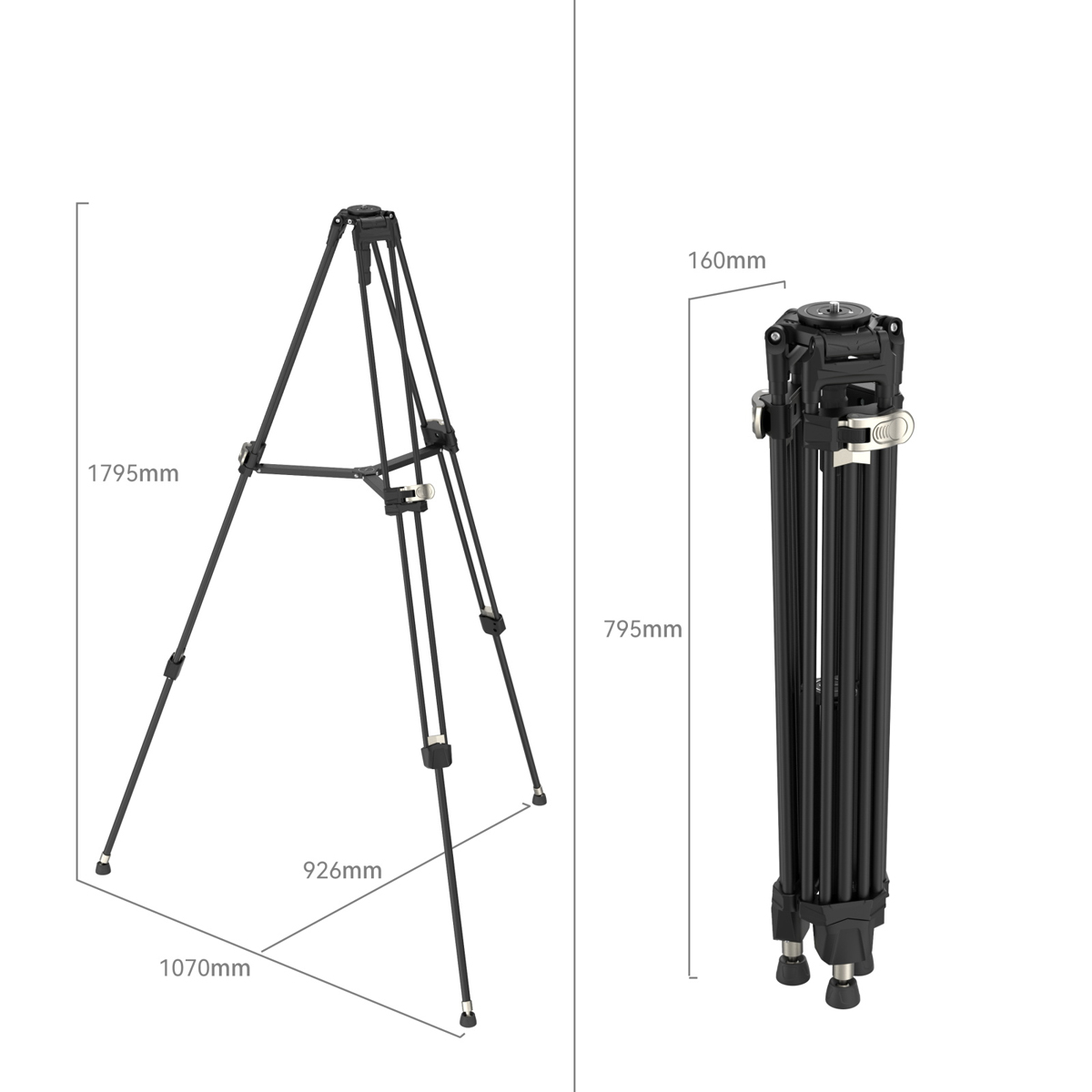 SmallRig 4164 FreeBlazer Heavy-Duty Stativ aus Alu 6941590013398