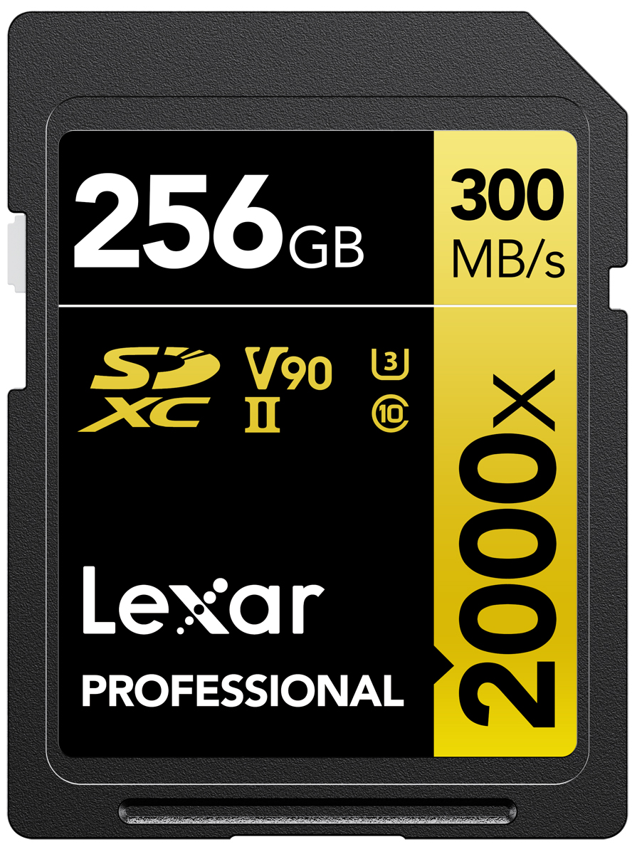 Lexar 2000x SDXC 256 GB, 300/260MB/s V90 Professio 0843367125920