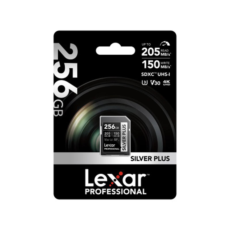 Lexar Silver Plus SDXC UHS-I 256GB U3 V30 R205/W15 0843367134144