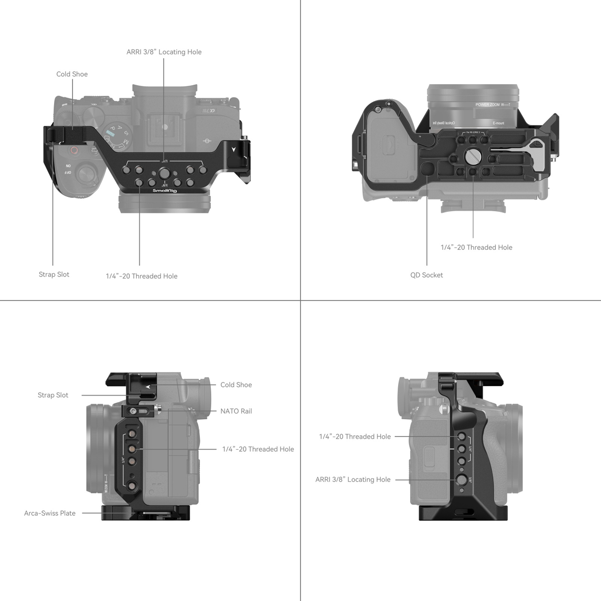 SmallRig 3667B Cage für Sony Alpha 7 IV / 7SIII / 6941590009711