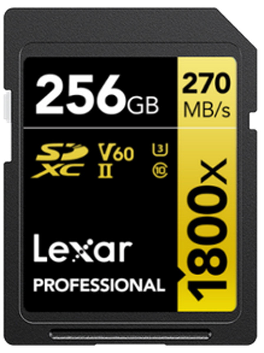 Lexar 1800x SDXC 256GB V60 270/180 MB/s 0843367124510