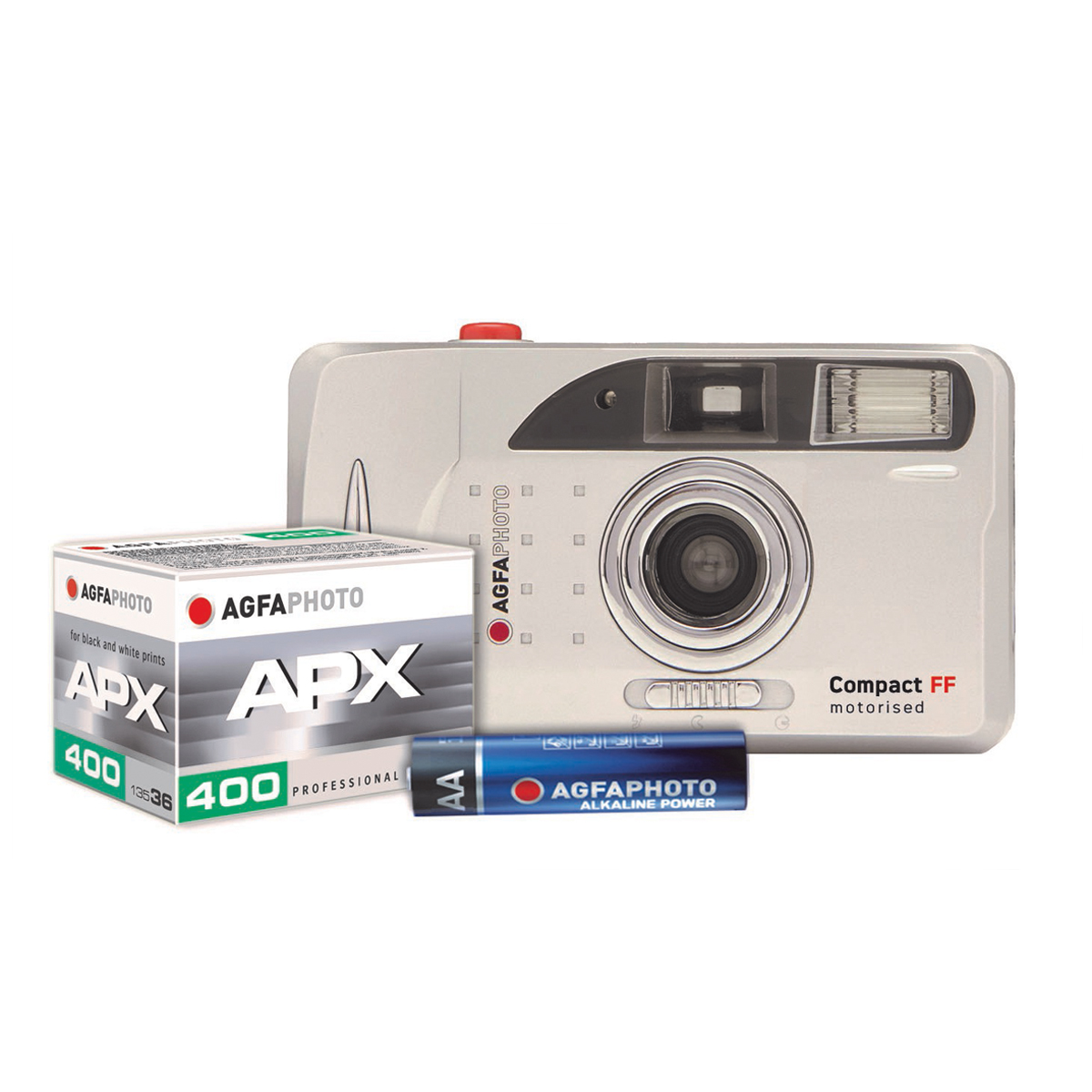 AgfaPhoto analoges Kamera Set FF mit Blitz 4250255104831