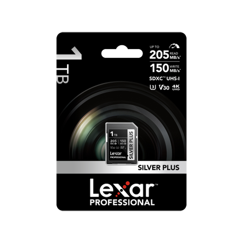 Lexar Silver Plus SDXC UHS-I 1TB U3 V30 R205/W150M 0843367134168