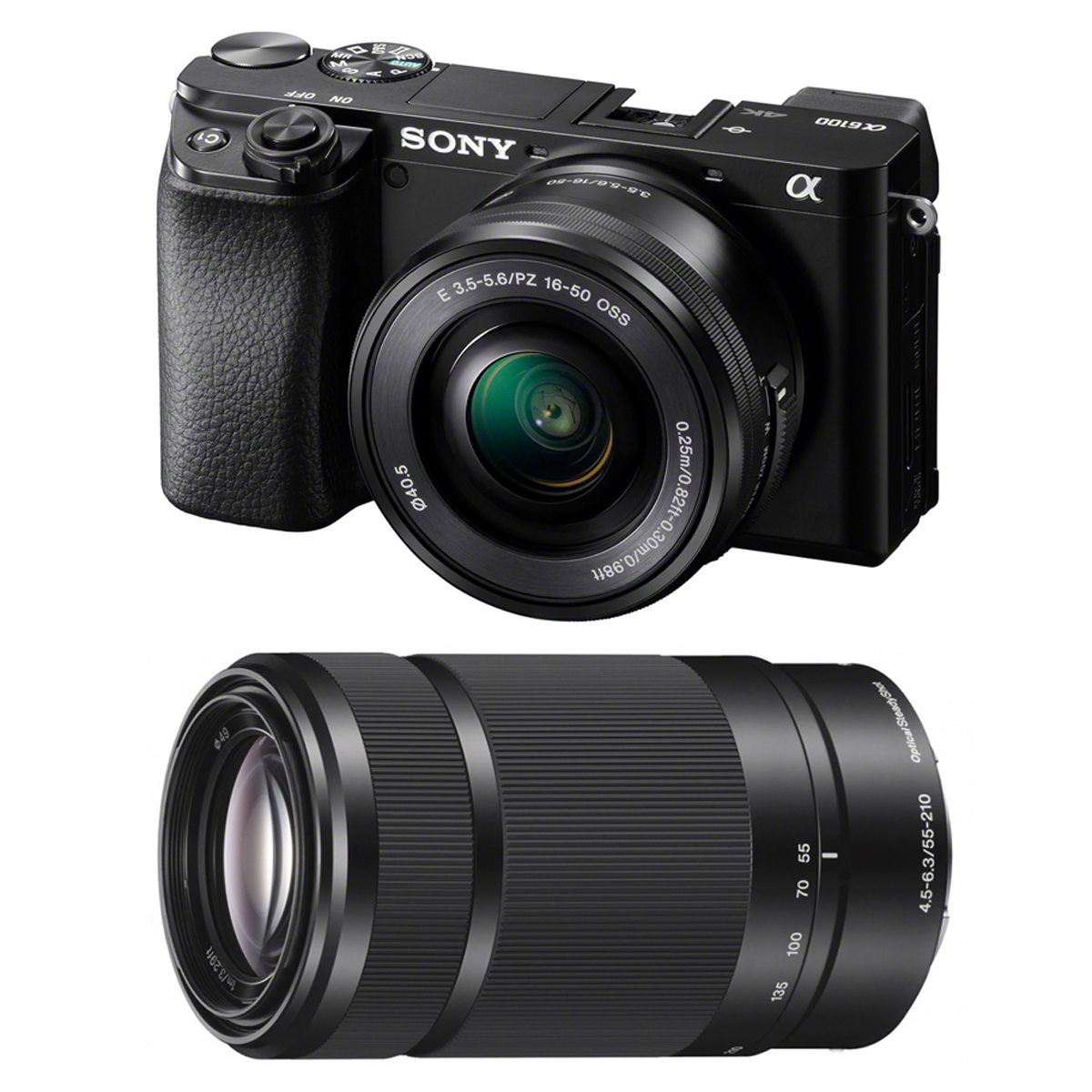 Sony Alpha ILCE-6100 + 16-50mm + 55-210mm schwarz Kit 4548736109018