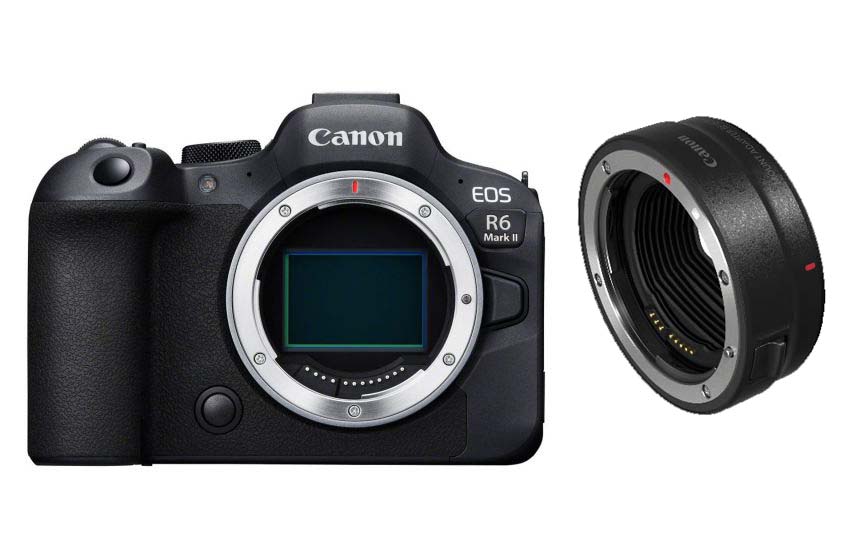 Canon EOS R6 II Set mit EF - EOS R Bajonett Adapter