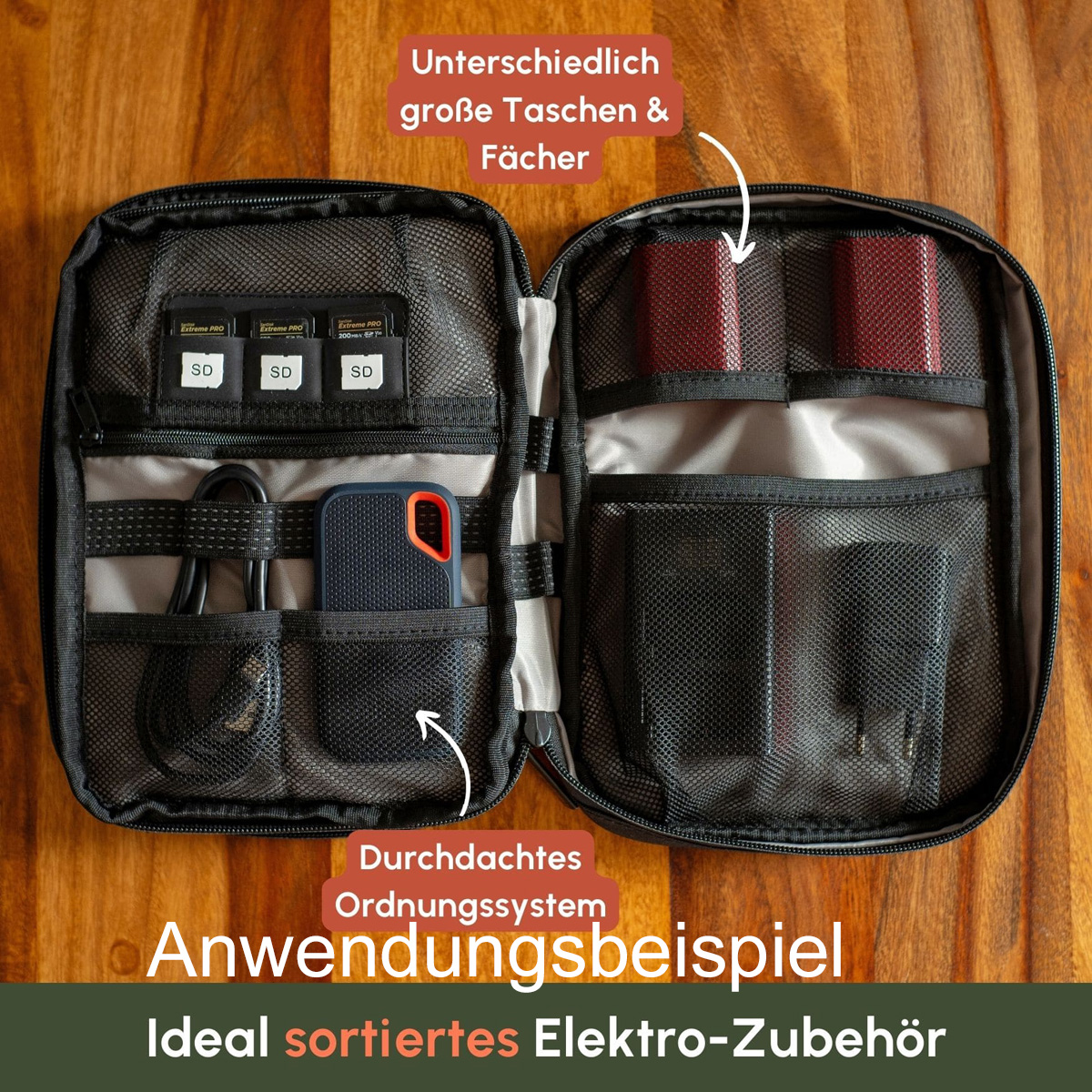 C-Rope Kabeltasche Elektronic Organizer 25x18x5 cm 4260572671091