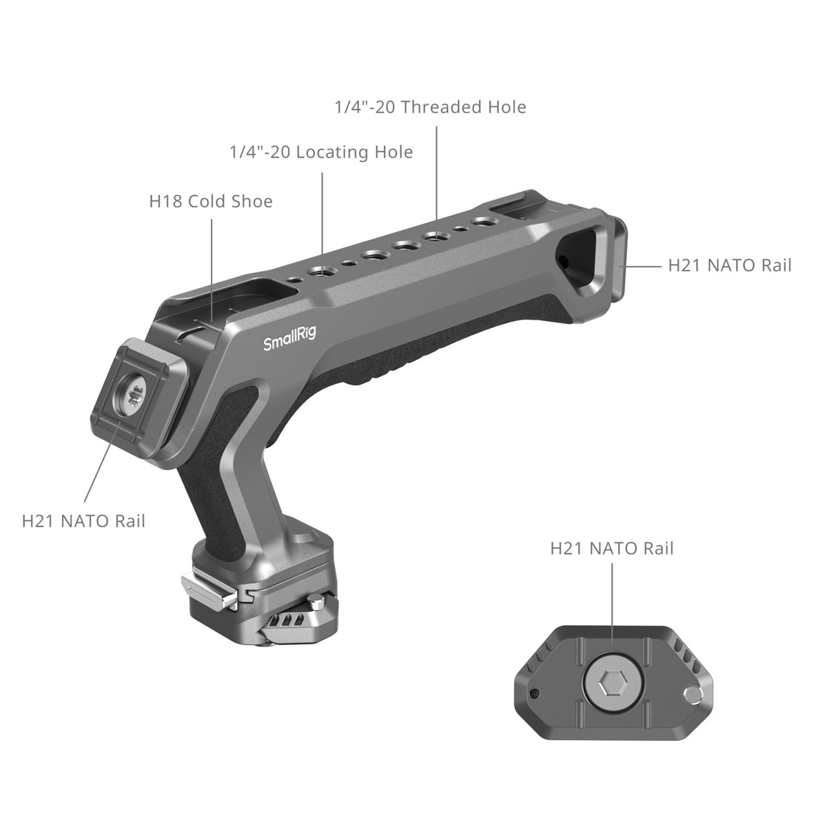 SmallRig 4483 HawkLock H21 QR Top Handle Kit 6941590015484
