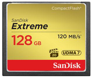 SanDisk Extreme CF 128GB 120MB/s UDMA7 S 0619659124748