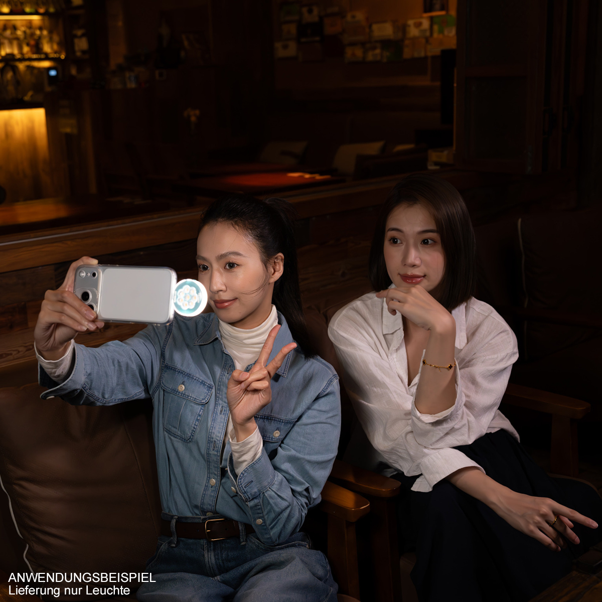 Nanlite Mini-Smartphone-Leuchte cookie rund, cyan Nanlite Mini-Smartphone-Leuchte cookie rund, cyan