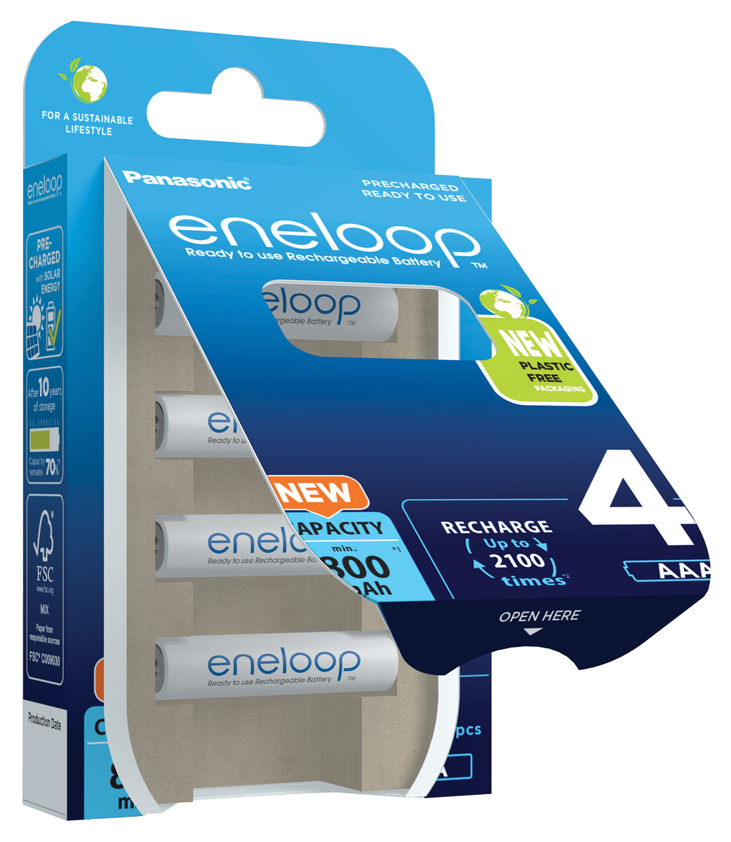 Panasonic eneloop AAA 800 mAh 4er Micro Blister (B 5410853064305