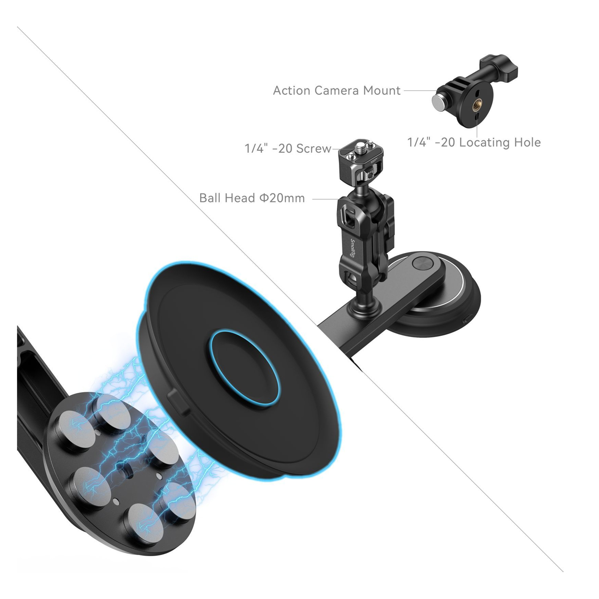 SmallRig 4467 Magnetische Saugnapf- Halterung f.A 6941590015330