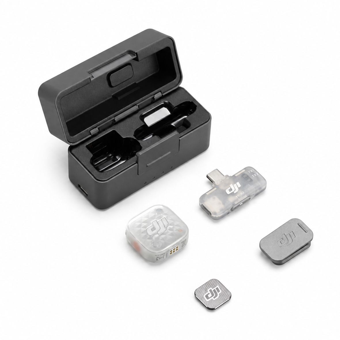DJI MIC Mini 2S (1 TX+1 Mobile RX+Charg. Case), Empfänger, Sender, Ladeschale DJI MIC Mini 2S (1 TX+1 Mobile RX+Charg. Case), Empfänger, Sender, Ladeschale