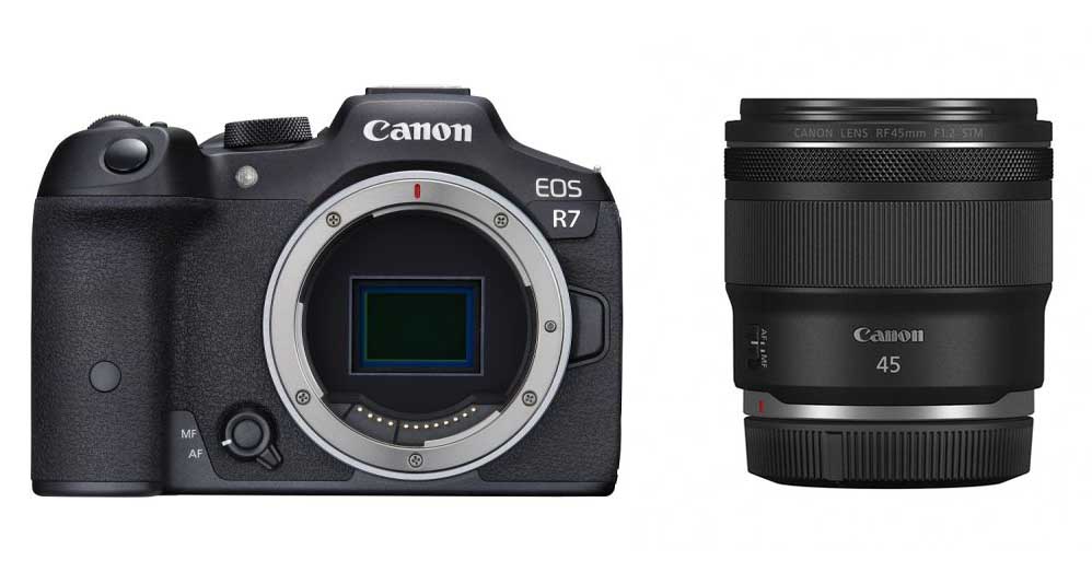 Canon EOS R7 Set mit RF 1,2/45mm STM Objektiv Canon EOS R7 Set mit RF 1,2/45mm STM Objektiv