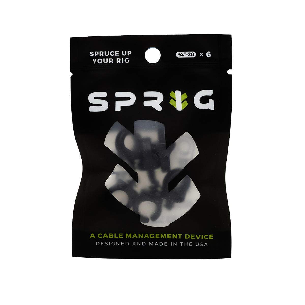 Sprig 6er Pack Black (1/4"-20) Kabel- Management 0850026670004