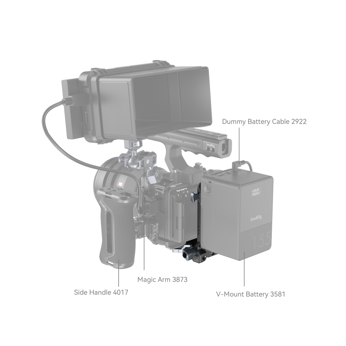SmallRig 4064B Kompaktes V-Mount-Batterie Montages 6941590015132