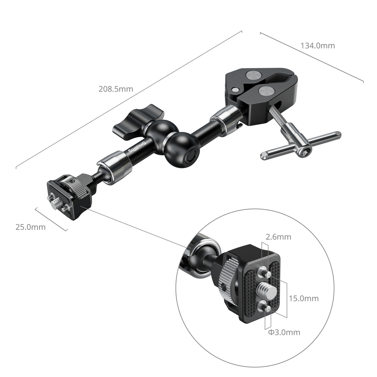 SmallRig 5310 Magic Arm 7" krabbenförm- ige Klemme 6941590023557
