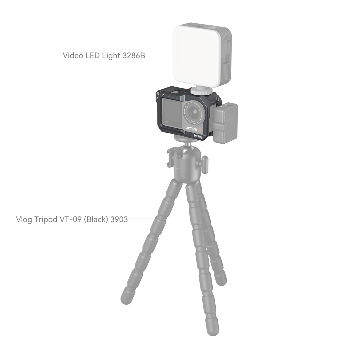 SmallRig 4119B Cage f. DJI Osmo Action 3 und 4 6941590014234
