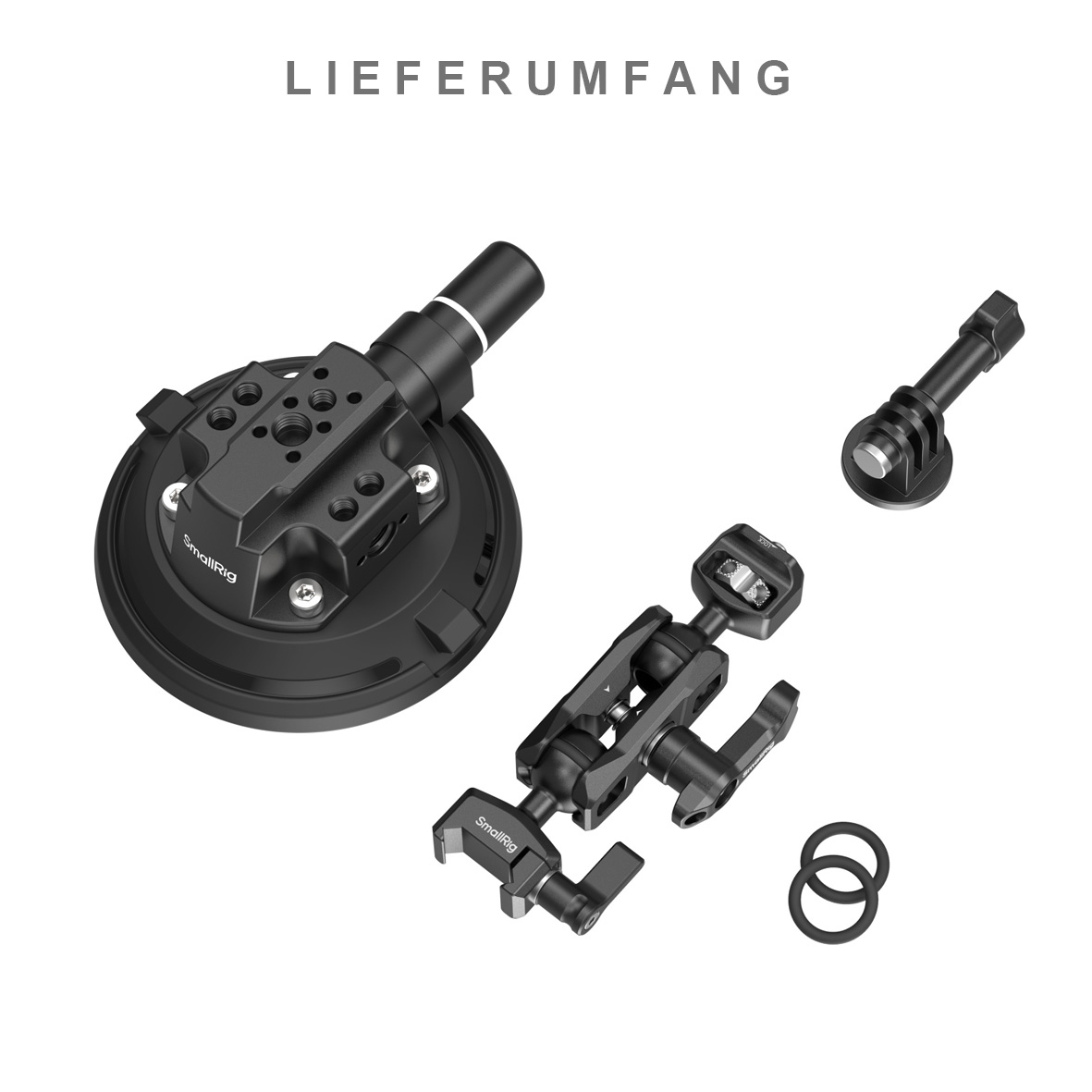 SmallRig 4236C 4" Saugnapf-Kameramontage Kit für Fahrzeugaufnahmen