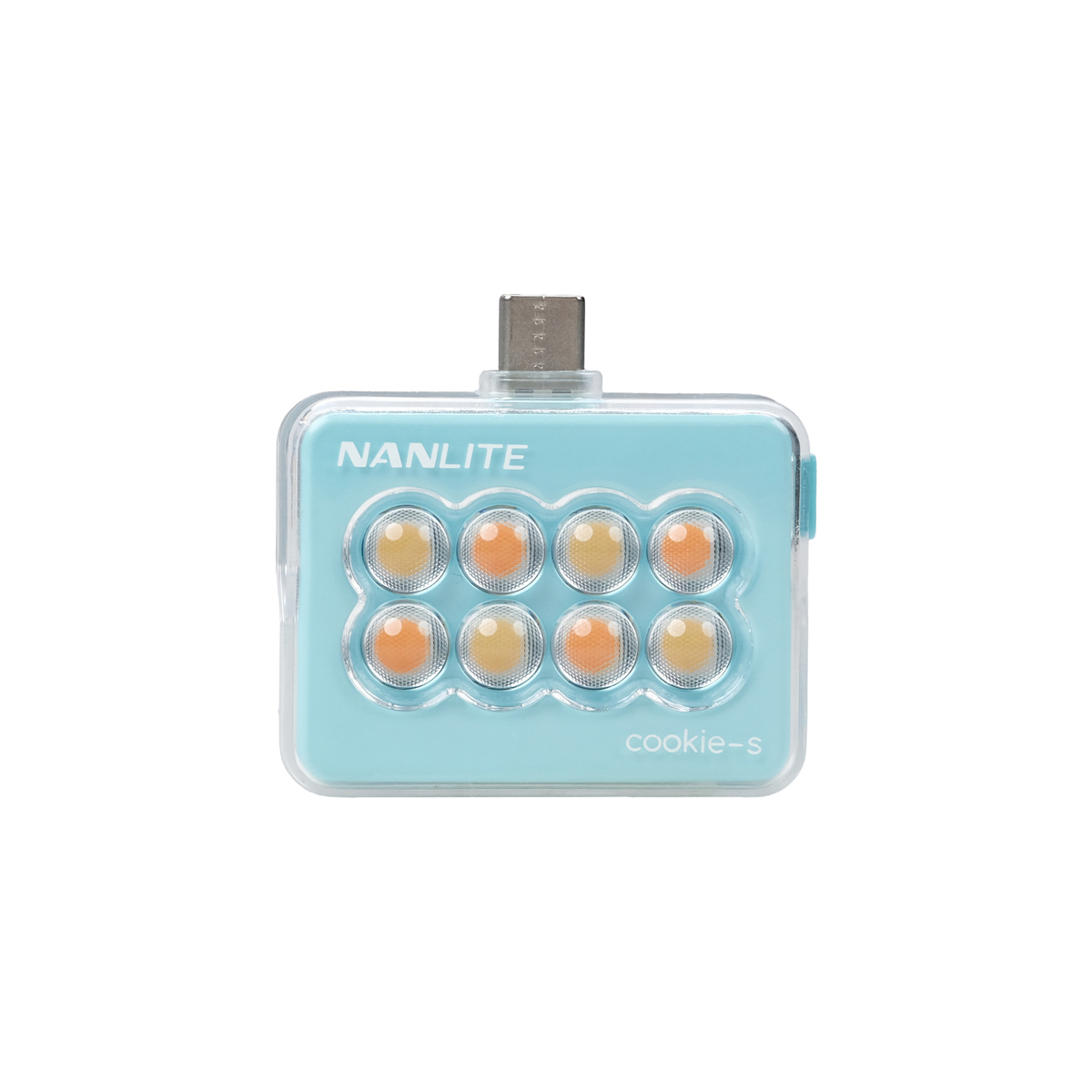 Nanlite Mini-Smartphone-Leuchte cookie-s rechteckig, cyan