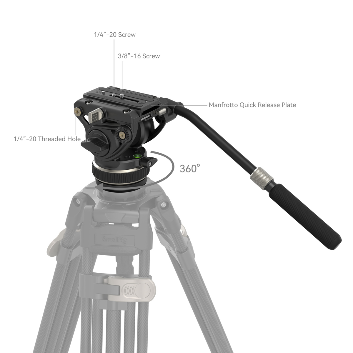 SmallRig 4165 Heavy-Duty Videokopf DH10 6941590012247