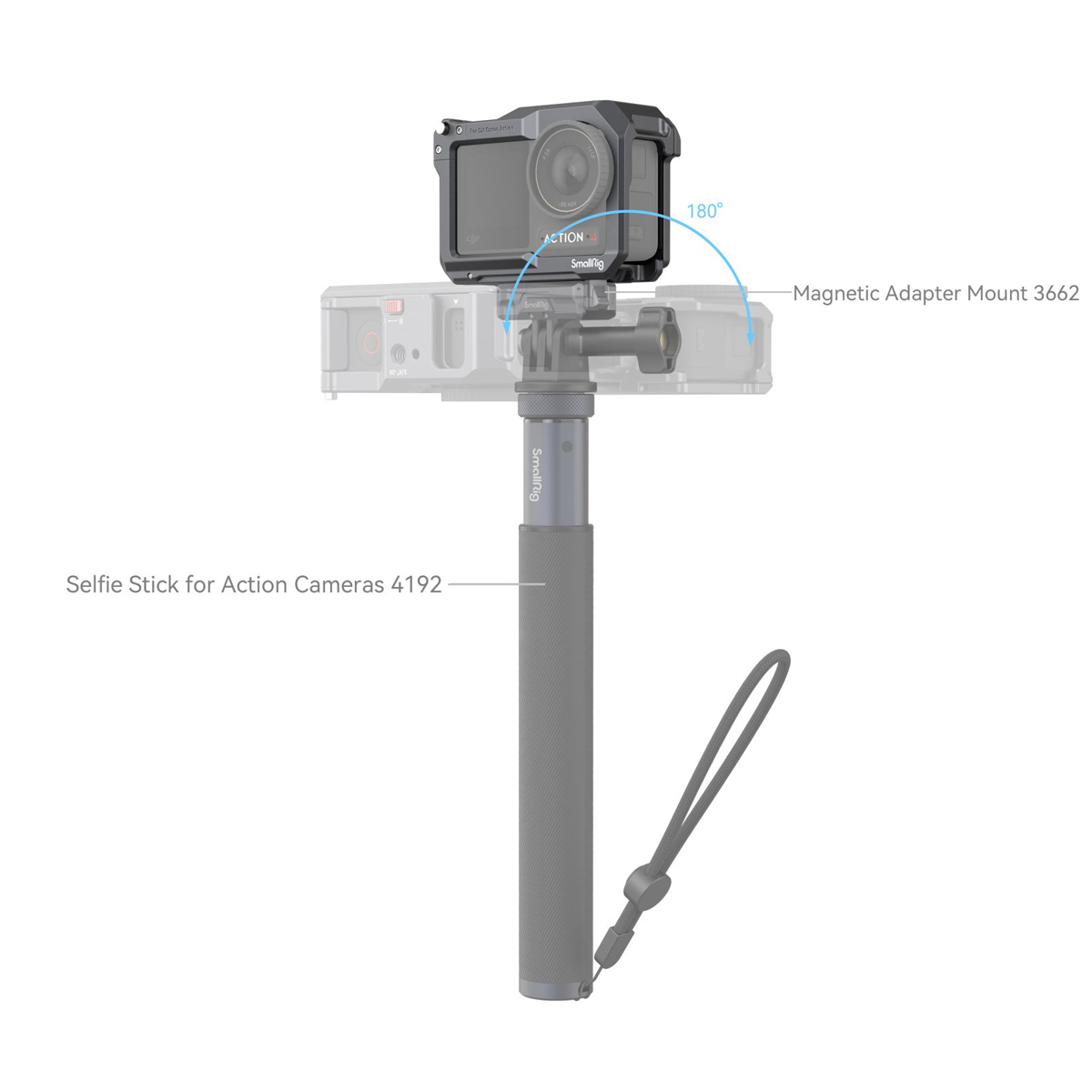 SmallRig 4119B Cage f. DJI Osmo Action 3 und 4 6941590014234