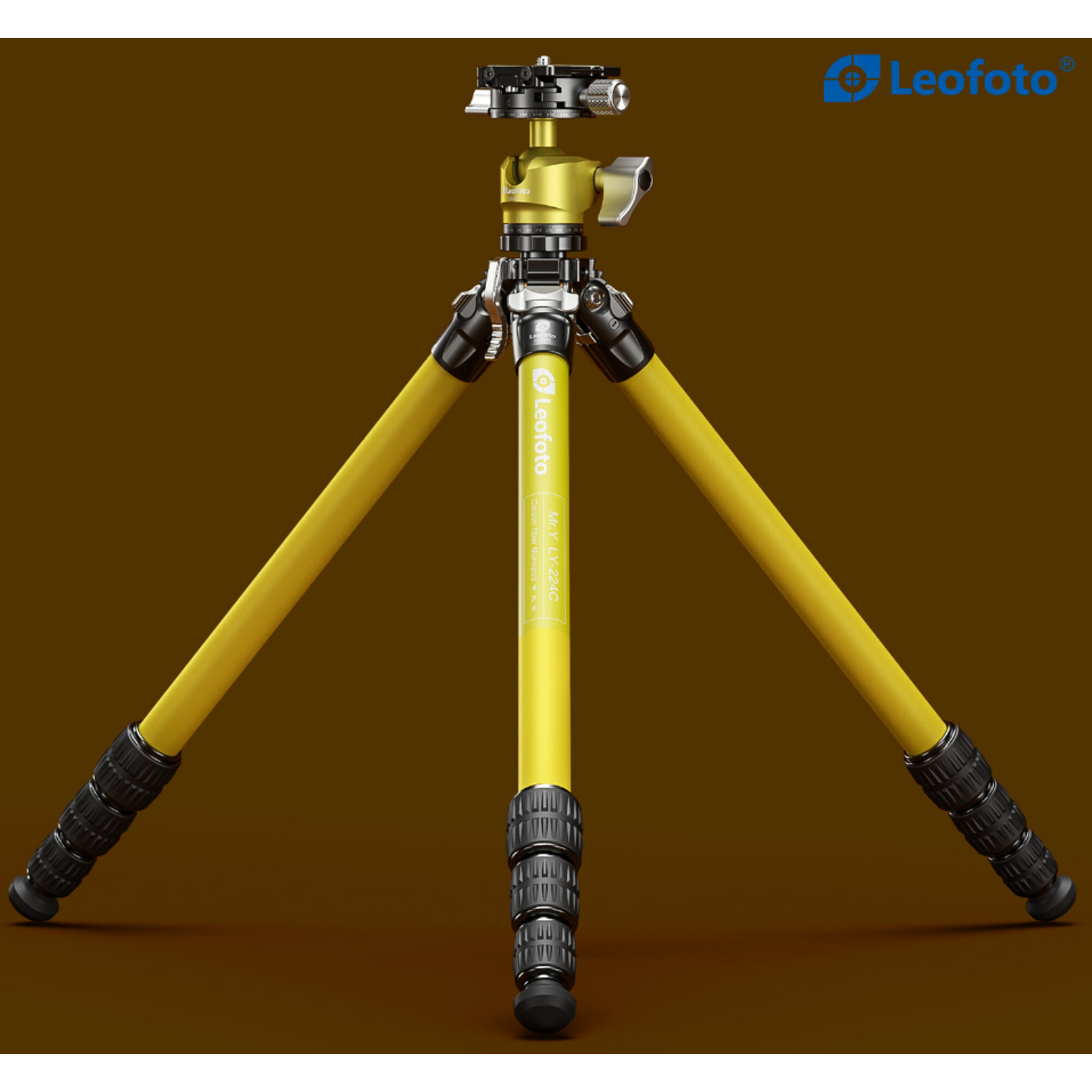 Leofoto LY-224C Mr.Y + Balhead LH-25 R Yellow 6940828306394
