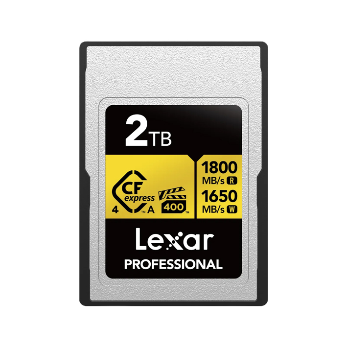 Lexar CFexpress PRO Type A Gold 2 TB 4.0 Series R1800/W1650MB/s - VPG400 Lexar CFexpress PRO Type A Gold 2 TB 4.0 Series R1800/W1650MB/s - VPG400