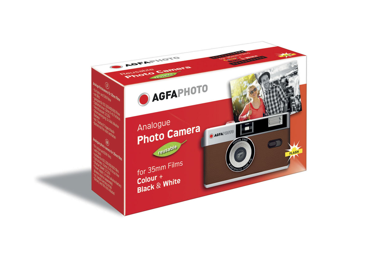 AgfaPhoto Reusable Photo Camera brown, analoge Kle 4250255104251