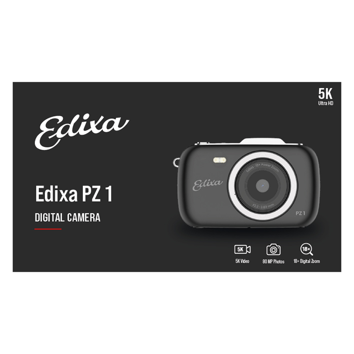 Edixa PZ1 Power Zoom Digitalkamera Edixa PZ1 Power Zoom Digitalkamera