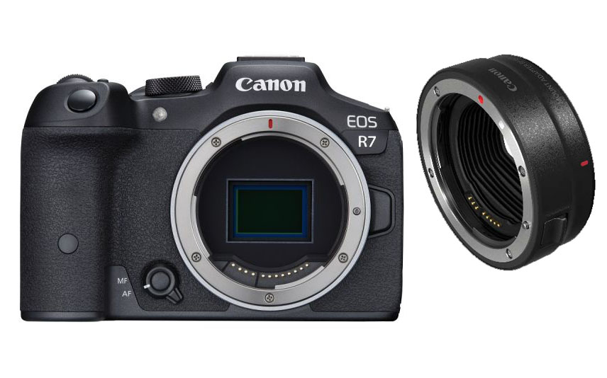 Canon EOS R7 Set mit EF - EOS R Bajonett Adapter