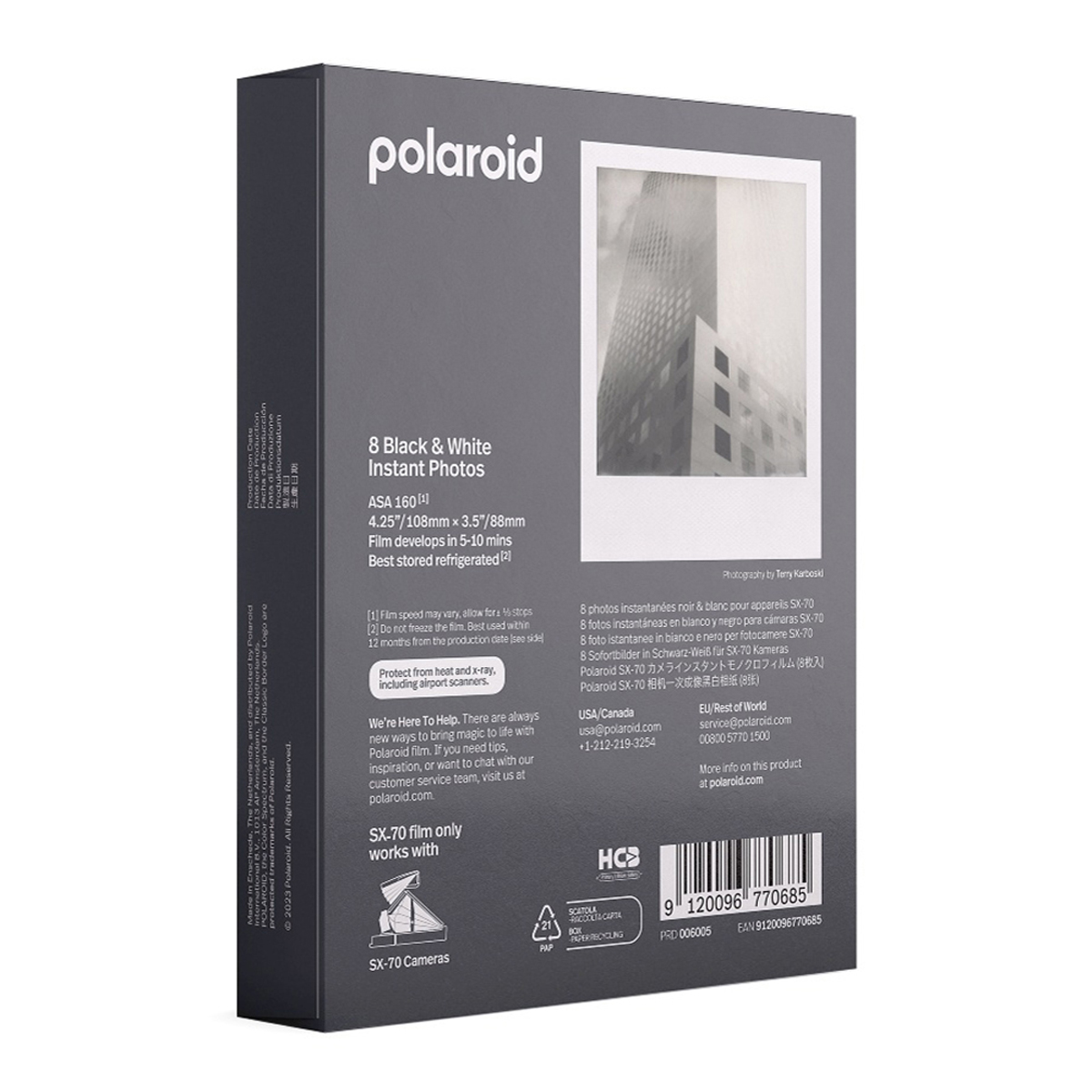 Polaroid B&W Film für SX-70 9120096770685