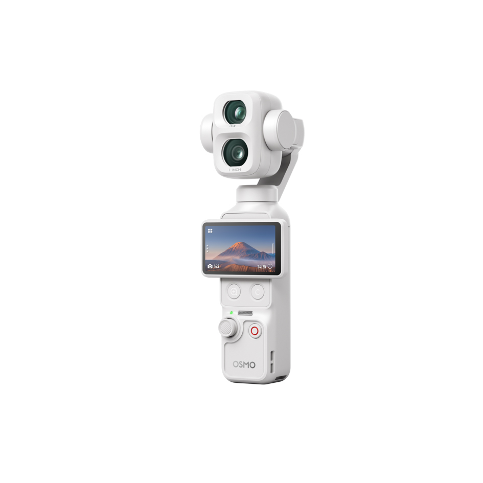 DJI Osmo Pocket 4P Pearl White Vlog Combo, Gimbal-Kamera