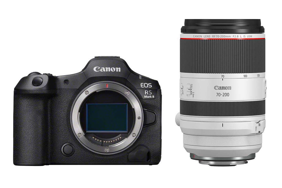 Canon EOS R5 Mark II Set mit Canon RF 2,8/70-200 mm L IS USM Canon EOS R5 Mark II Set mit Canon RF 2,8/70-200 mm L IS USM