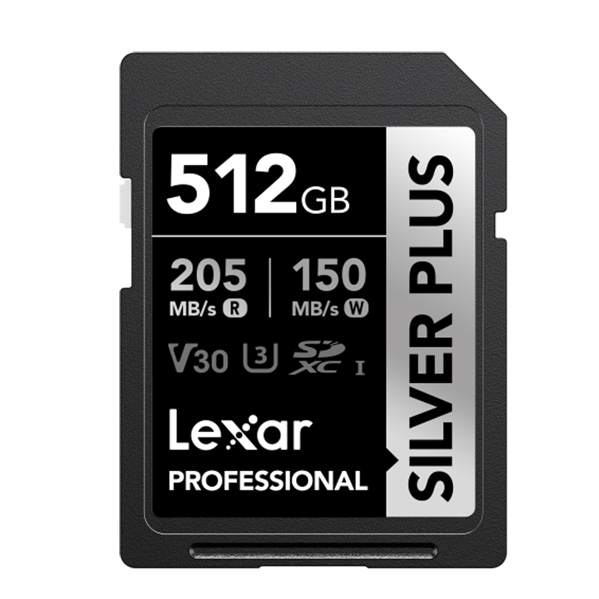 Lexar Silver Plus SDXC UHS-I 512GB U3 V30 R205/W15 0843367134151
