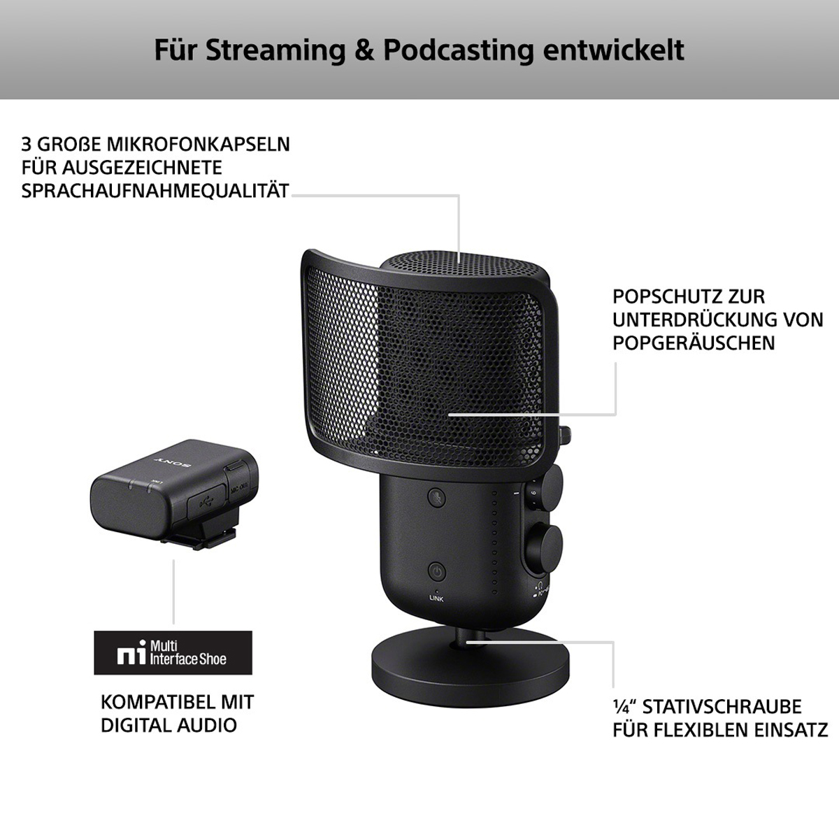 Sony ECM-S1 kabelloses Mikrofon 4548736157736