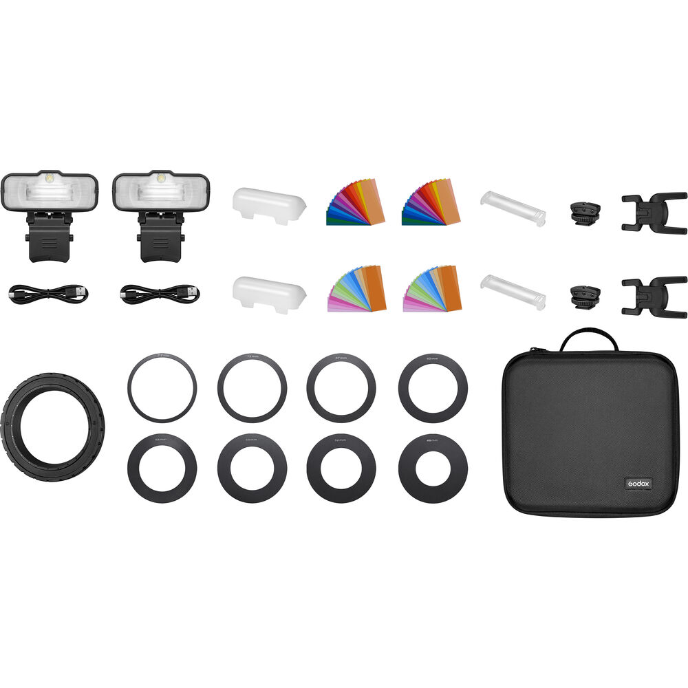 Godox MF12-K2 Makro Blitzgeräte-Kit 2x MF12 mit Zubehör 6952344222430