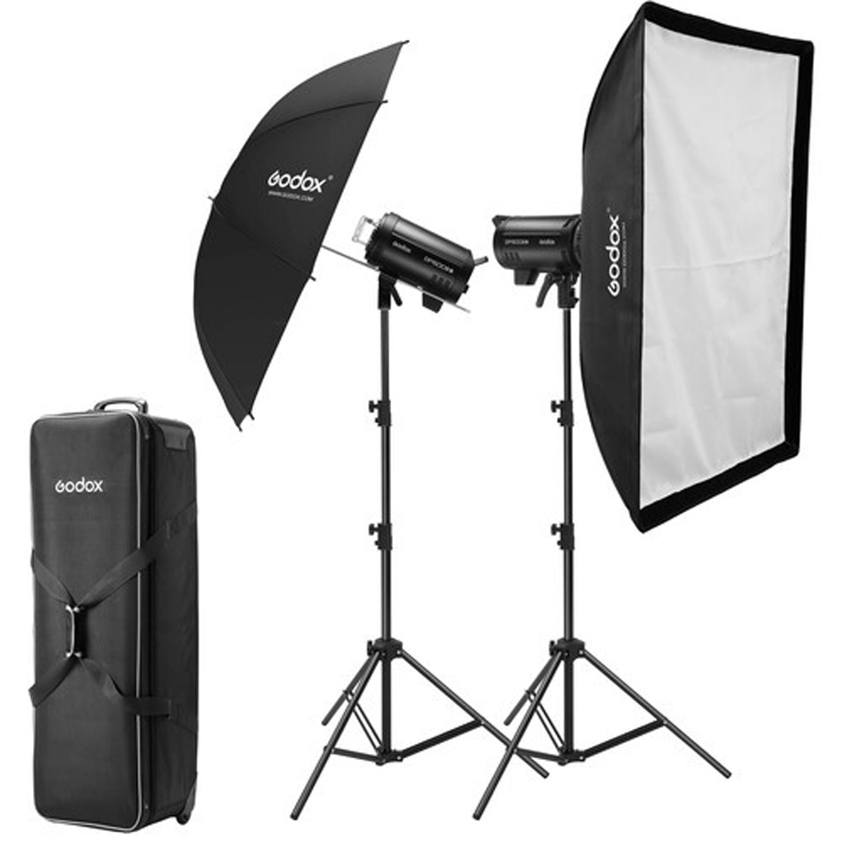 Godox DP400IIIV-C Studioblitzgeräte Kit (2x DP400III-V & Zubehör) Godox DP400IIIV-C Studioblitzgeräte Kit (2x DP400III-V & Zubehör)