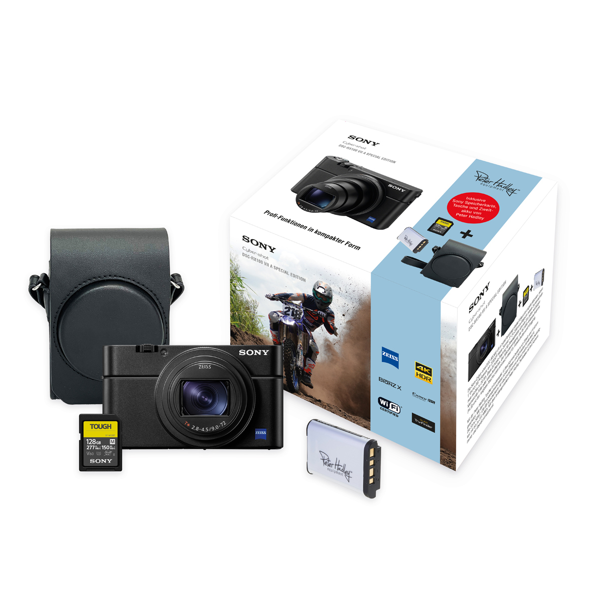 Sony DSC-RX100 VII A Special Edition Kompaktkamera inkl. Tasche, 128GB SDXC-Karte + 2. Akku Sony DSC-RX100 VII A Special Edition Kompaktkamera inkl. Tasche, 128GB SDXC-Karte + 2. Akku